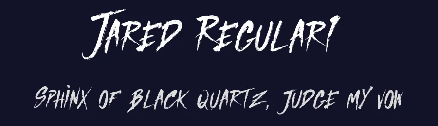 Jared Regular1 by Fontdation — Display Font — thumbnail 2