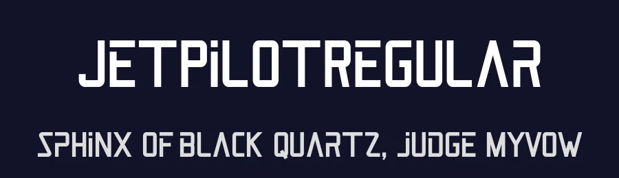 JetPilotRegular by Suandana I Pande Made — Display Font — thumbnail 2