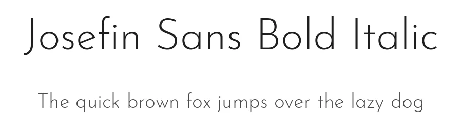 Josefin Sans Bold Italic by Santiago Orozco — Sans Font