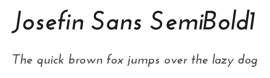 Josefin Sans SemiBold1 by Santiago Orozco — Sans Font
