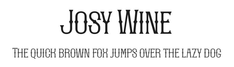 Josy Wine by Situjuh Nazara — Display Font