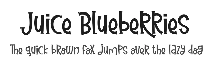 Juice Blueberries by Sya'dan Ismail Rosyad โ Display Font