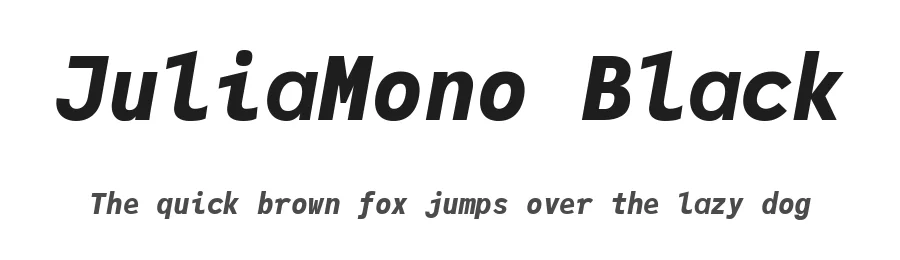 JuliaMono Black by cormullion — Sans Font