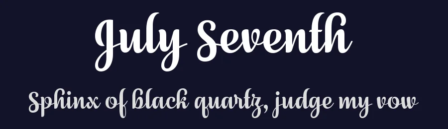 July Seventh by Situjuh Nazara — Script Font — thumbnail 2