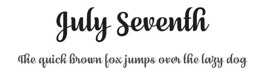 July Seventh by Situjuh Nazara — Script Font