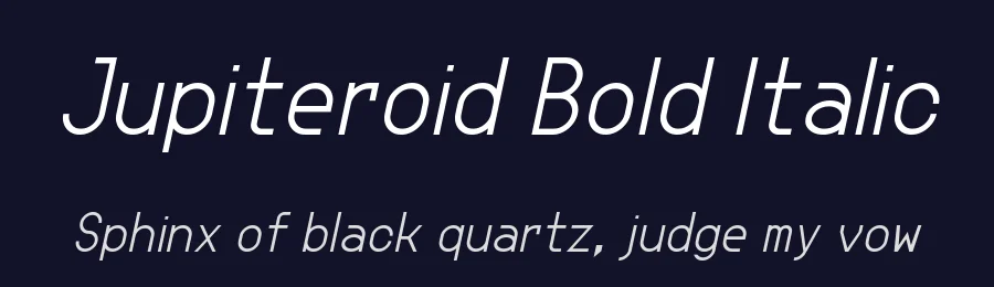 Jupiteroid Bold Italic by GGBotNet — Sans Font — thumbnail 2