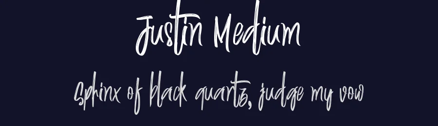 Justin Medium by Debut Studio — Script Font — thumbnail 2