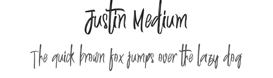 Justin Medium by Debut Studio — Script Font