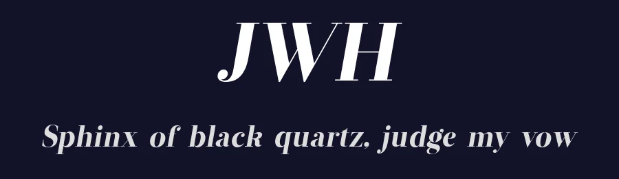 JWH by Dmitry Savin — Serif Font — thumbnail 2