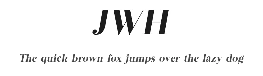 JWH by Dmitry Savin — Serif Font