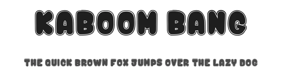 Kaboom Bang by dcoxy Medina Gregory — Display Font