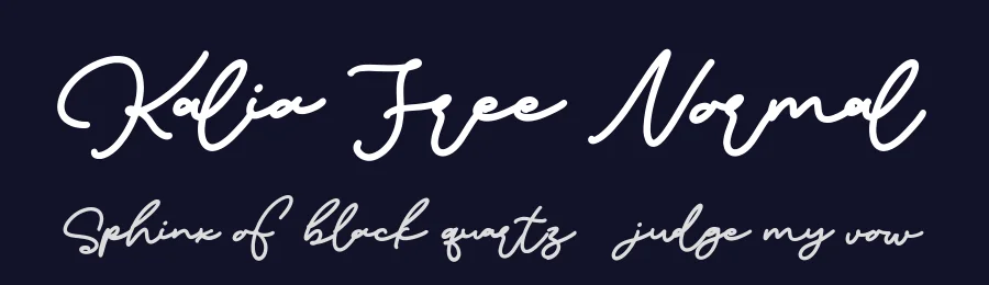 Kalia Free Normal by Maulana Creative — Sans Font — thumbnail 2