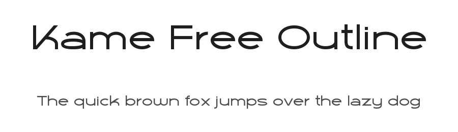 Kame Free Outline by Anwar Patihan — Sans Font