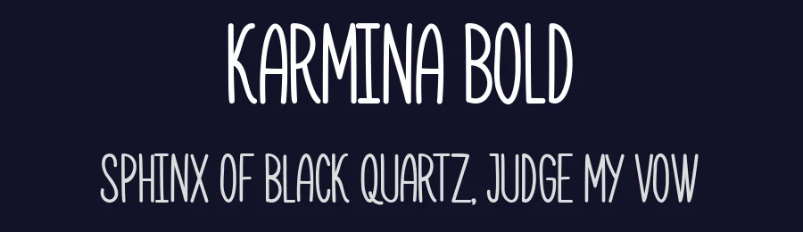 Karmina Bold by Dmitry Mashkin — Display Font — thumbnail 2