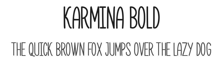 Karmina Bold by Dmitry Mashkin β Display Font