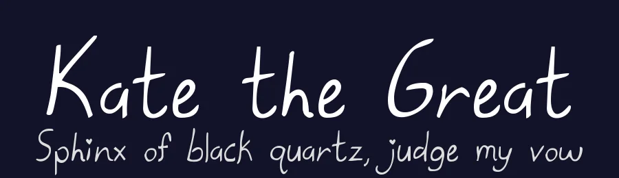 Kate the Great by Kimberly Geswein — Script Font — thumbnail 2
