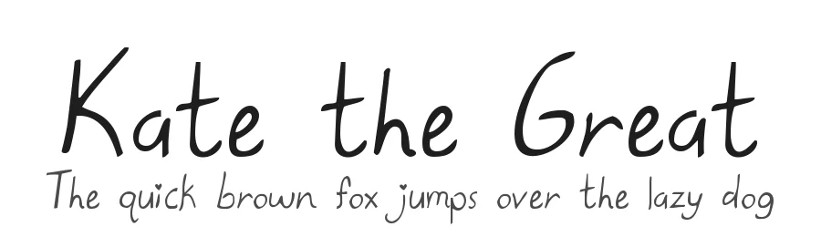 Kate the Great by Kimberly Geswein — Script Font