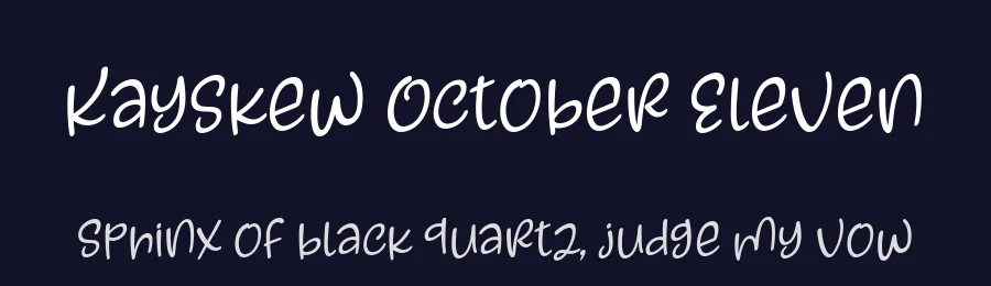 Kayskew October Eleven by Situjuh Nazara — Script Font — thumbnail 2