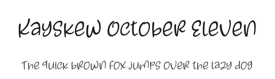 Kayskew October Eleven by Situjuh Nazara — Script Font