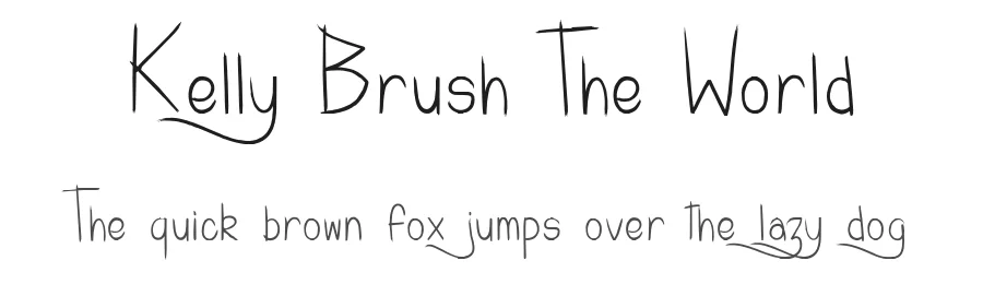 Kelly Brush The World by dcoxy Medina Gregory — Display Font