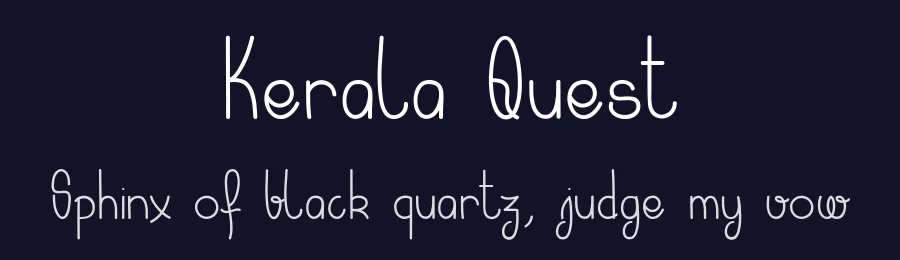 Kerala Quest by dcoxy Medina Gregory — Script Font — thumbnail 2