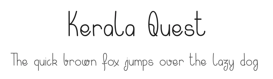 Kerala Quest by dcoxy Medina Gregory — Script Font