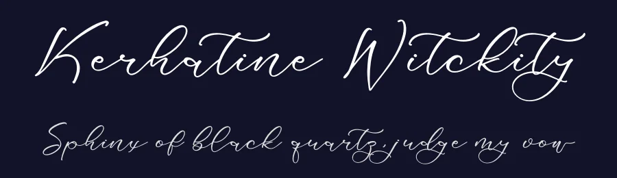 Kerhatine Witckity by Heru Utama Putra — Script Font — thumbnail 2