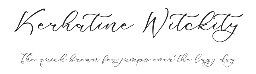 Kerhatine Witckity by Heru Utama Putra — Script Font