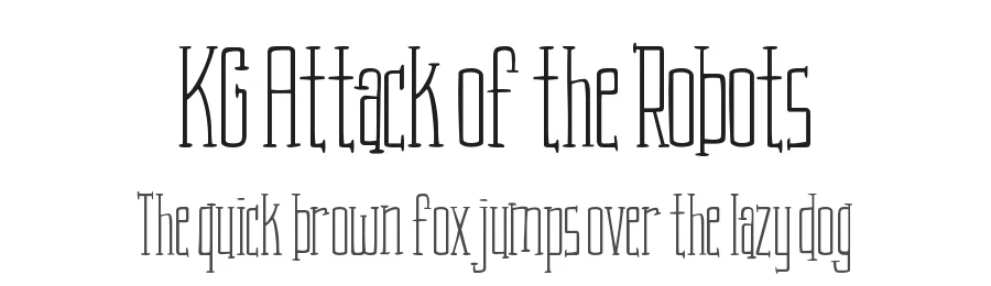 KG Attack of the Robots by Kimberly Geswein — Display Font