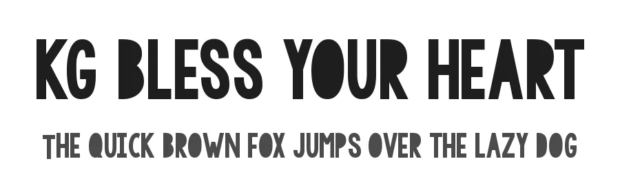 KG BLESS YOUR HEART by Kimberly Geswein — Display Font