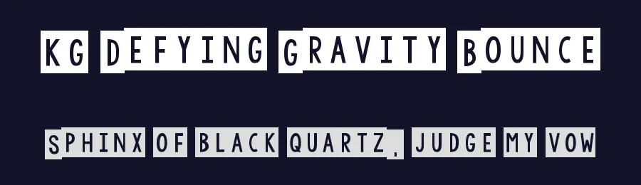 KG Defying Gravity Bounce by Kimberly Geswein — Display Font — thumbnail 2