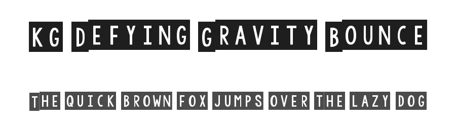 KG Defying Gravity Bounce by Kimberly Geswein — Display Font