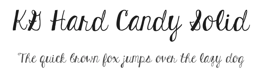 KG Hard Candy Solid by Kimberly Geswein — Display Font