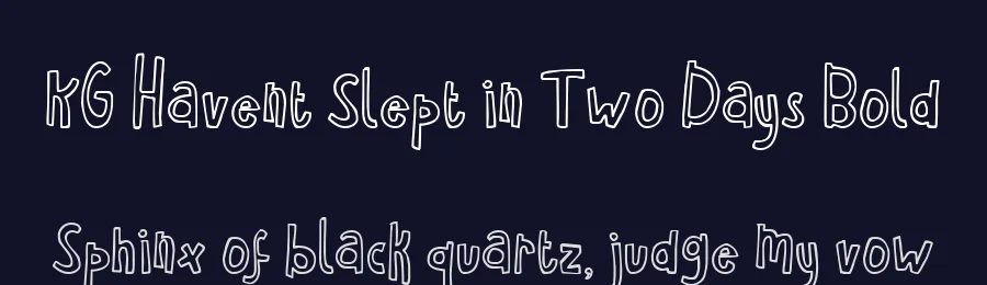 KG Havent Slept in Two Days Bold by Kimberly Geswein — Display Font — thumbnail 2