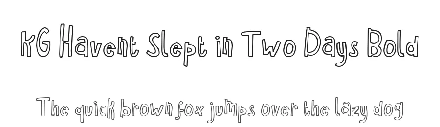KG Havent Slept in Two Days Bold by Kimberly Geswein — Display Font
