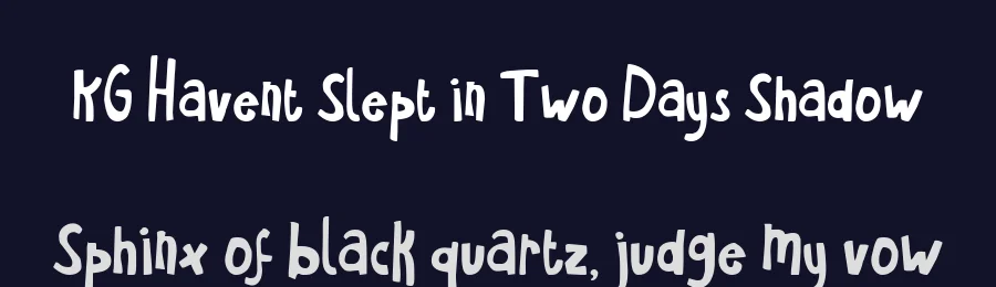 KG Havent Slept in Two Days Shadow by Kimberly Geswein — Display Font — thumbnail 2