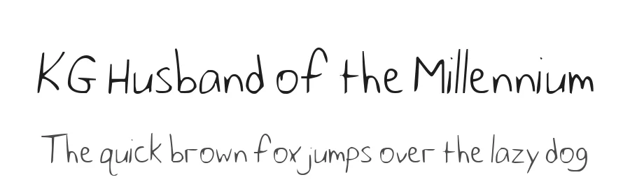 KG Husband of the Millennium by Kimberly Geswein — Script Font