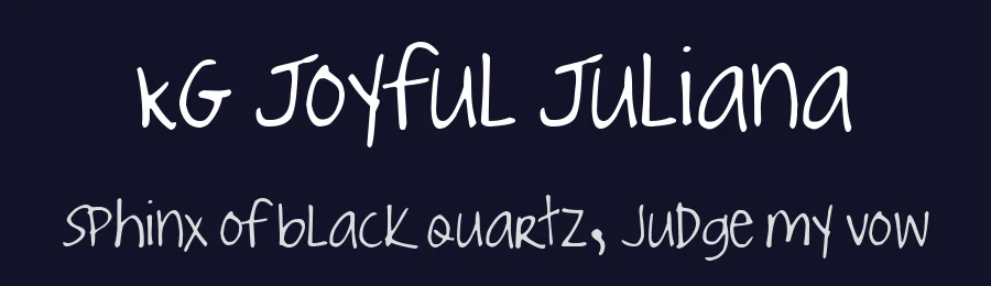 KG Joyful Juliana by Kimberly Geswein — Display Font — thumbnail 2
