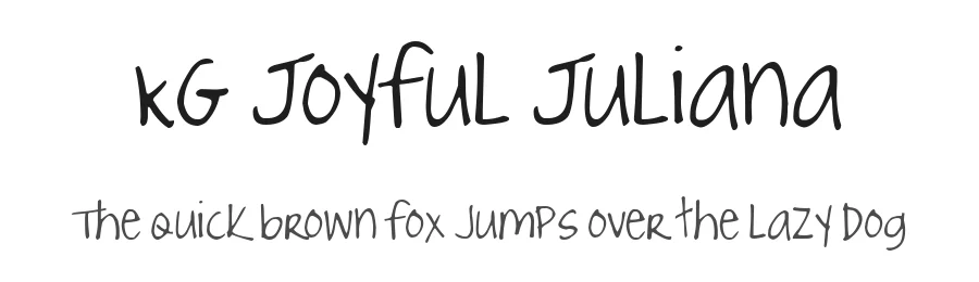 KG Joyful Juliana by Kimberly Geswein — Display Font