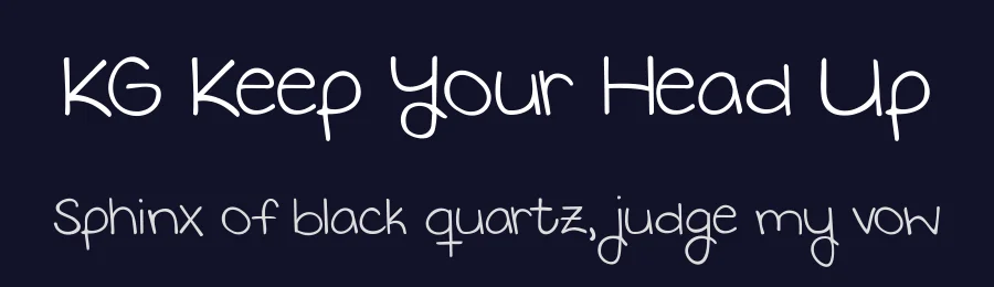 KG Keep Your Head Up by Kimberly Geswein — Display Font — thumbnail 2