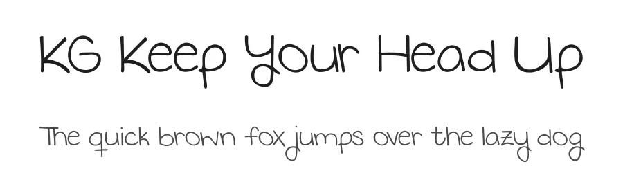KG Keep Your Head Up by Kimberly Geswein — Display Font