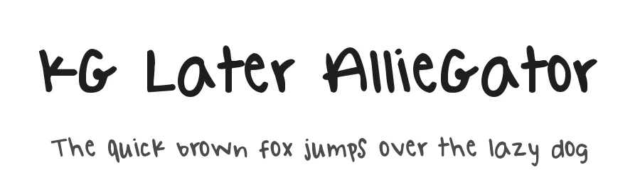 KG Later AllieGator by Kimberly Geswein — Script Font