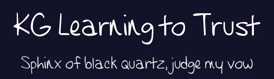 KG Learning to Trust by Kimberly Geswein — Script Font — thumbnail 2