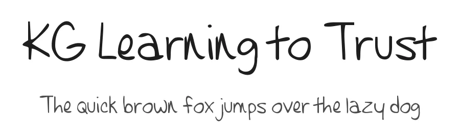 KG Learning to Trust by Kimberly Geswein — Script Font