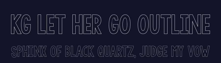 KG LET HER GO OUTLINE by Kimberly Geswein — Display Font — thumbnail 2