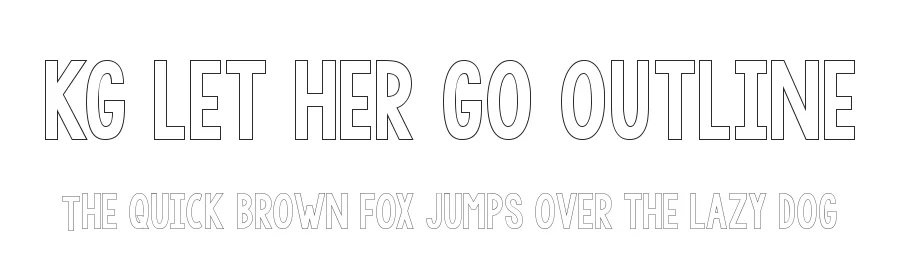 KG LET HER GO OUTLINE by Kimberly Geswein — Display Font