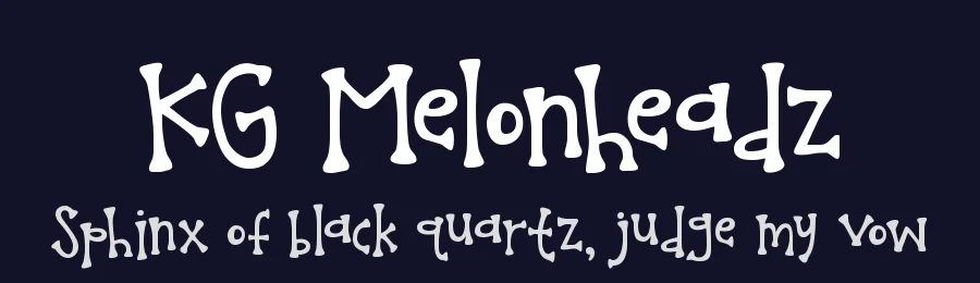 KG Melonheadz by Kimberly Geswein — Display Font — thumbnail 2