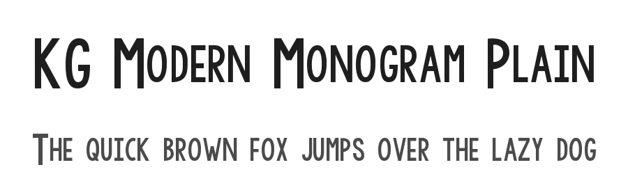 KG Modern Monogram Plain by Kimberly Geswein — Display Font
