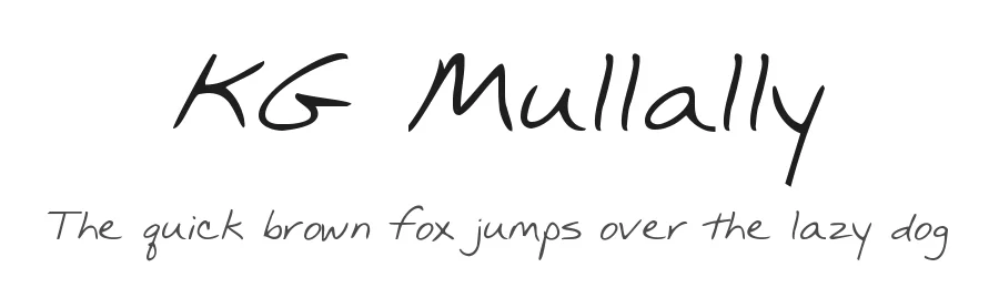 KG Mullally by Kimberly Geswein — Script Font