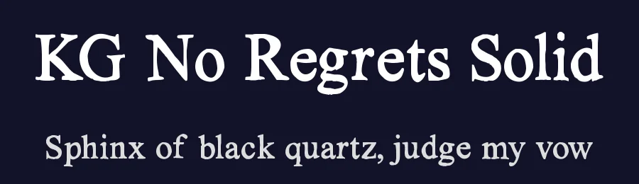 KG No Regrets Solid by Kimberly Geswein — Display Font — thumbnail 2